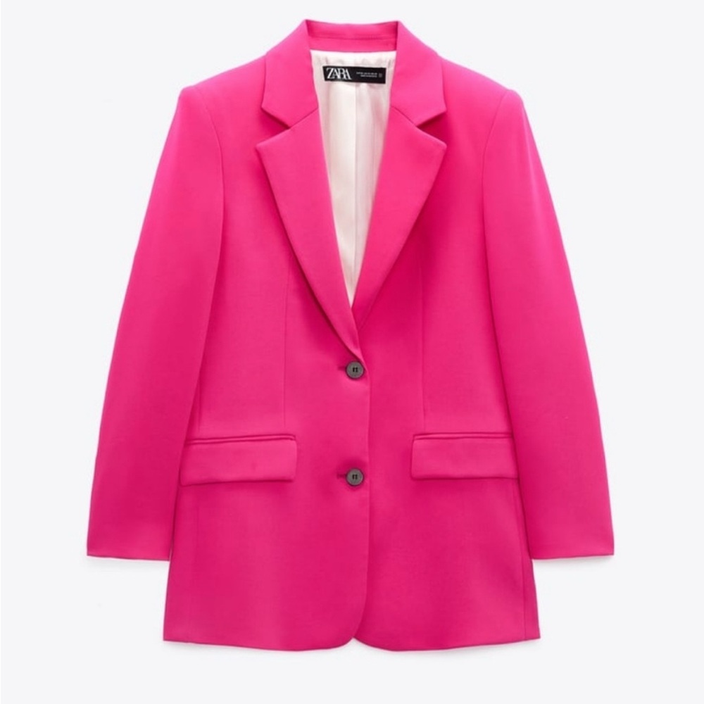 Zara Hot Pink Blazer Jacket